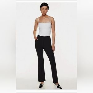 Aritzia Babaton Black High Rise Trousers Flare Leg Casual Work Pants